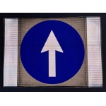 Roll Up Sign & Stand - PVC Waterproof Micro Prisms Tripod Temporary Traffic Signs